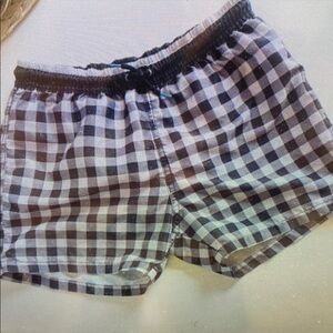 Kids Checkered Swim Trunks